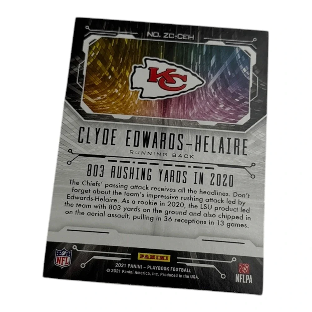 2021 Panini Playbook Clyde Edwards-Helaire Zoning‎ Commission KC Chiefs ZC-CEH